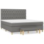 Cama box spring con colchón tela gris oscuro 160x200 cm de vidaXL, Camas y somieres - Ref: Foro24-3137406, Precio: 626,84 €, ...