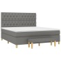 Cama box spring con colchón tela gris oscuro 160x200 cm de vidaXL, Camas y somieres - Ref: Foro24-3137406, Precio: 626,84 €, ...