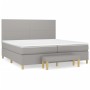 Cama box spring con colchón tela gris claro 200x200 cm de vidaXL, Camas y somieres - Ref: Foro24-3137021, Precio: 695,07 €, D...