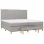 Cama box spring con colchón tela gris claro 200x200 cm de vidaXL, Camas y somieres - Ref: Foro24-3137021, Precio: 695,07 €, D...