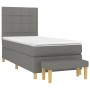 Cama box spring con colchón tela gris oscuro 90x190 cm de vidaXL, Camas y somieres - Ref: Foro24-3137118, Precio: 375,77 €, D...