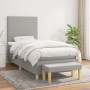 Cama box spring con colchón tela gris claro 90x200 cm de vidaXL, Camas y somieres - Ref: Foro24-3136965, Precio: 387,91 €, De...