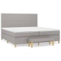 Cama box spring con colchón tela gris claro 200x200 cm de vidaXL, Camas y somieres - Ref: Foro24-3137101, Precio: 677,20 €, D...