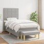 Cama box spring con colchón tela gris claro 90x190 cm de vidaXL, Camas y somieres - Ref: Foro24-3137117, Precio: 371,30 €, De...