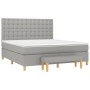 Box spring bed with light gray fabric mattress 180x200 cm by vidaXL, Beds and slatted bases - Ref: Foro24-3137493, Price: 658...