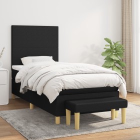 Cama box spring con colchón tela negro 80x200 cm de vidaXL, Camas y somieres - Ref: Foro24-3136951, Precio: 324,03 €, Descuen...