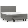 Cama box spring con colchón tela gris oscuro 180x200 cm de vidaXL, Camas y somieres - Ref: Foro24-3136454, Precio: 653,79 €, ...