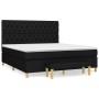 Cama box spring con colchón tela negro 160x200 cm de vidaXL, Camas y somieres - Ref: Foro24-3137407, Precio: 625,04 €, Descue...