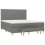 Cama box spring con colchón tela gris oscuro 180x200 cm de vidaXL, Camas y somieres - Ref: Foro24-3137014, Precio: 679,63 €, ...