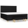 Cama box spring con colchón tela negro 160x200 cm de vidaXL, Camas y somieres - Ref: Foro24-3137167, Precio: 615,12 €, Descue...