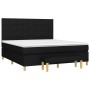 Cama box spring con colchón tela negro 160x200 cm de vidaXL, Camas y somieres - Ref: Foro24-3137167, Precio: 615,12 €, Descue...