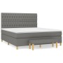 Cama box spring con colchón tela gris oscuro 180x200 cm de vidaXL, Camas y somieres - Ref: Foro24-3137414, Precio: 686,99 €, ...