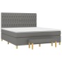 Cama box spring con colchón tela gris oscuro 180x200 cm de vidaXL, Camas y somieres - Ref: Foro24-3137414, Precio: 686,99 €, ...