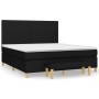 Cama box spring con colchón tela negro 160x200 cm de vidaXL, Camas y somieres - Ref: Foro24-3137007, Precio: 593,55 €, Descue...