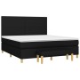 Cama box spring con colchón tela negro 160x200 cm de vidaXL, Camas y somieres - Ref: Foro24-3137007, Precio: 593,55 €, Descue...