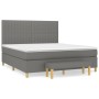 Cama box spring con colchón tela gris oscuro 180x200 cm de vidaXL, Camas y somieres - Ref: Foro24-3137334, Precio: 680,78 €, ...