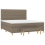 Cama box spring con colchón tela gris taupe 180x200 cm de vidaXL, Camas y somieres - Ref: Foro24-3137417, Precio: 736,10 €, D...