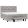 Cama box spring con colchón tela gris claro 160x200 cm de vidaXL, Camas y somieres - Ref: Foro24-3136845, Precio: 648,83 €, D...