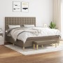 Box spring bed with taupe gray fabric mattress 180x200 cm by vidaXL, Beds and slatted bases - Ref: Foro24-3137497, Price: 707...