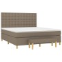 Cama box spring con colchón tela gris taupe 180x200 cm de vidaXL, Camas y somieres - Ref: Foro24-3137497, Precio: 708,93 €, D...