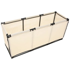 Caja de almacenaje de tela crema 105x34,5x45 cm de vidaXL, Baúles de almacenamiento - Ref: Foro24-343150, Precio: 20,41 €, De...