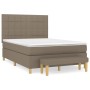 Cama box spring con colchón tela gris taupe 140x200 cm de vidaXL, Camas y somieres - Ref: Foro24-3137161, Precio: 600,66 €, D...