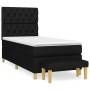 Cama box spring con colchón tela negro 80x200 cm de vidaXL, Camas y somieres - Ref: Foro24-3137351, Precio: 339,84 €, Descuen...