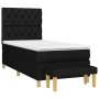 Cama box spring con colchón tela negro 80x200 cm de vidaXL, Camas y somieres - Ref: Foro24-3137351, Precio: 339,84 €, Descuen...