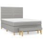 Box spring bed with light gray fabric mattress 140x190 cm by vidaXL, Beds and slatted bases - Ref: Foro24-3137229, Price: 545...