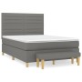 Cama box spring con colchón tela gris oscuro 140x200 cm de vidaXL, Camas y somieres - Ref: Foro24-3137238, Precio: 541,86 €, ...