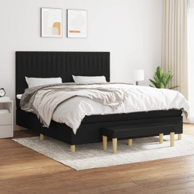 Box spring bed with black fabric mattress 180x200 cm by vidaXL, Beds and slatted bases - Ref: Foro24-3137335, Price: 654,82 €...