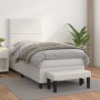 Box spring bed with white synthetic leather mattress 100x200 cm by vidaXL, Beds and slatted bases - Ref: Foro24-3137588, Pric...