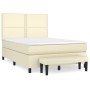 Cama box spring con colchón cuero sintético crema 140x200cm de vidaXL, Camas y somieres - Ref: Foro24-3137607, Precio: 530,92...