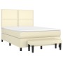 Cama box spring con colchón cuero sintético crema 140x200cm de vidaXL, Camas y somieres - Ref: Foro24-3137607, Precio: 530,92...