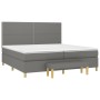 Cama box spring con colchón tela gris oscuro 200x200 cm de vidaXL, Camas y somieres - Ref: Foro24-3137102, Precio: 643,91 €, ...