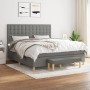 Box spring bed with dark gray fabric mattress 180x200 cm by vidaXL, Beds and slatted bases - Ref: Foro24-3137494, Price: 675,...