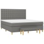 Cama box spring con colchón tela gris oscuro 180x200 cm de vidaXL, Camas y somieres - Ref: Foro24-3137494, Precio: 662,15 €, ...