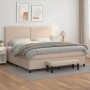 Box spring bed with cappuccino synthetic leather mattress 200x200cm by vidaXL, Beds and slatted bases - Ref: Foro24-3137628, ...