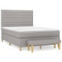 Box spring bed with light gray fabric mattress 140x200 cm by vidaXL, Beds and slatted bases - Ref: Foro24-3137237, Price: 537...