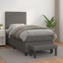 Cama box spring con colchón cuero sintético gris 80x200 cm de vidaXL, Camas y somieres - Ref: Foro24-3137513, Precio: 365,95 ...