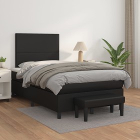 Box spring bed with black synthetic leather mattress 120x200 cm by vidaXL, Beds and slatted bases - Ref: Foro24-3137533, Pric...