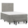 Boxspringbett mit hellgrauer Samtmatratze 120x200 cm von vidaXL, Betten und Lattenroste - Ref: Foro24-3137713, Preis: 460,50 ...