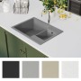 Double bowl kitchen sink with overflow in gray granite by vidaXL, Sinks - Ref: Foro24-147086, Price: 132,23 €, Discount: %