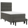 Cama box spring con colchón terciopelo gris oscuro 90x200 cm de vidaXL, Camas y somieres - Ref: Foro24-3138002, Precio: 375,2...