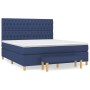 Cama box spring con colchón tela azul 180x200 cm de vidaXL, Camas y somieres - Ref: Foro24-3137419, Precio: 665,99 €, Descuen...