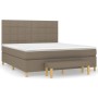 Box spring bed with taupe gray fabric mattress 180x200 cm by vidaXL, Beds and slatted bases - Ref: Foro24-3137177, Price: 709...