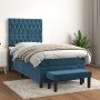 Cama box spring con colchón terciopelo azul oscuro 90x190 cm de vidaXL, Camas y somieres - Ref: Foro24-3137999, Precio: 403,8...