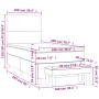 Cama box spring con colchón terciopelo rosa 100x200 cm de vidaXL, Camas y somieres - Ref: Foro24-3137712, Precio: 388,13 €, D...