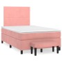 Box spring bed with pink velvet mattress 120x200 cm by vidaXL, Beds and slatted bases - Ref: Foro24-3137718, Price: 479,20 €,...