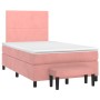 Box spring bed with pink velvet mattress 120x200 cm by vidaXL, Beds and slatted bases - Ref: Foro24-3137718, Price: 479,20 €,...